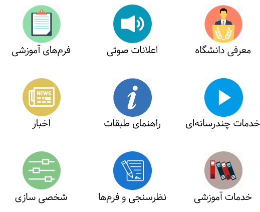 خدمات کیوسک لمسی دانشگاهی