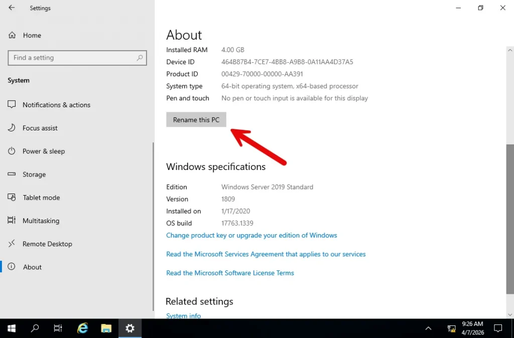 تغییر نام سیستم کیوسک بانکی از طریق تنظیمات ویندوز-تصویر4
