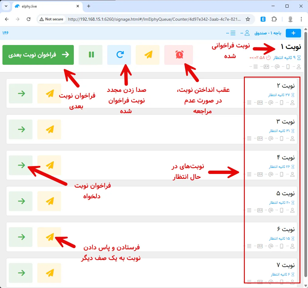 آموزش کار با صفحه‌ی فراخوان