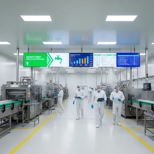 نمایش آمار تولید کارخانه با دیجیتال ساینیج Elphy Live