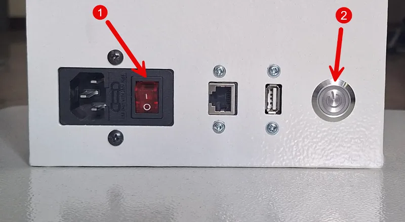 نمایی از مرحله روشن کردن کیوسک 